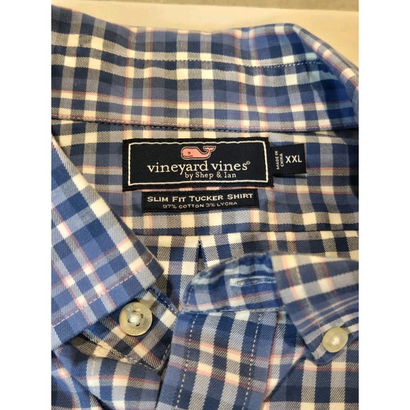 Vineyard Vines by Shep & Ian Men's XXL Slim Fit Tucker Shirt Button Down Blue - Picture 2 of 6